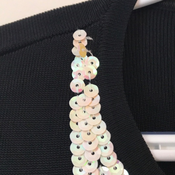 Black tie sequin top - Picture 2 of 4